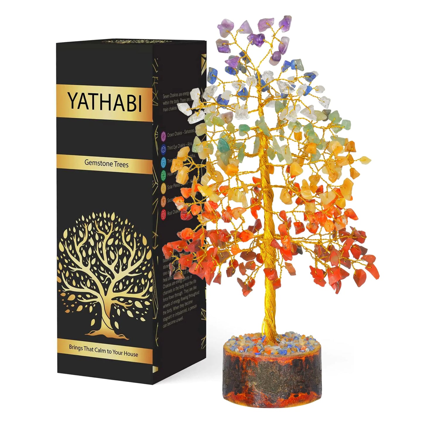 Jade Tree Decor - Crystal Tree - Spiritual Things - Green Jade Crystals - Feng Shui Crystals and Stones - Crystal Tree of Life - Gemstones Tree - Jade Stone Bonsai Tree - Good Luck Gifts